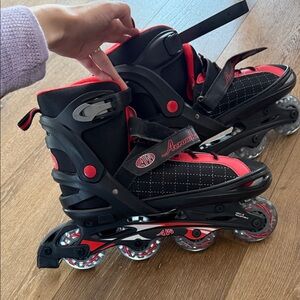 Red and Black Inline Skates